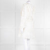 Ulla Johnson Cream Lace Frill Detail Mini Cotton Dress