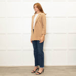 J Crew Sand Open Front Knit Blazer
