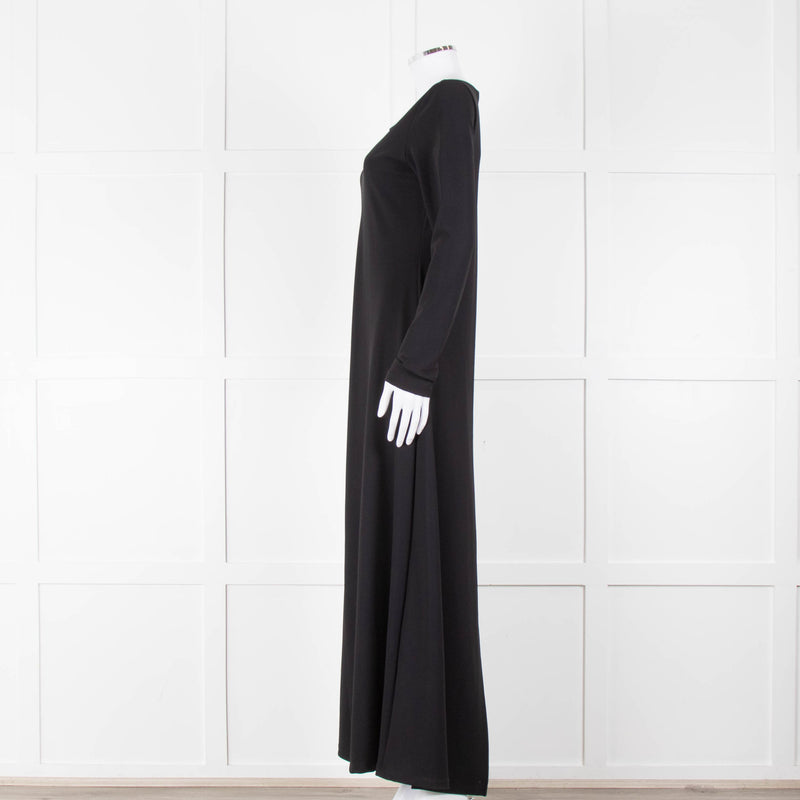 Sarah Pacini Black Spilt Bottom Long Dress