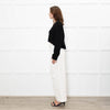 Reformation Short Black Cashmere Cable Knit Cardigan