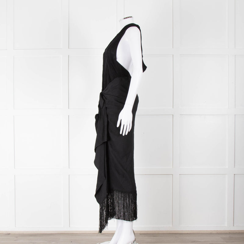 Jacquemus Black La Robe Drapeado
