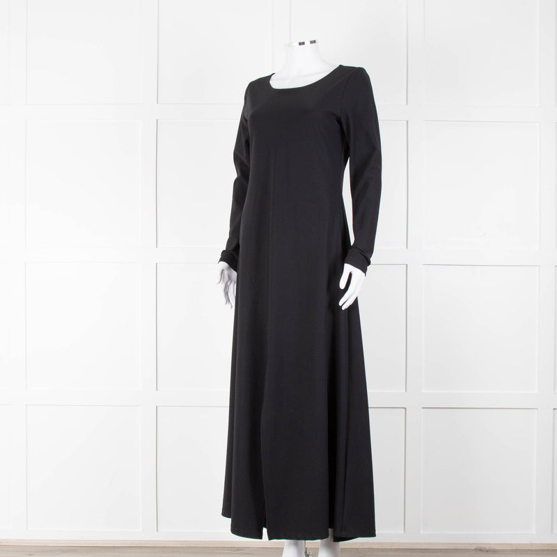Sarah Pacini Black Spilt Bottom Long Dress