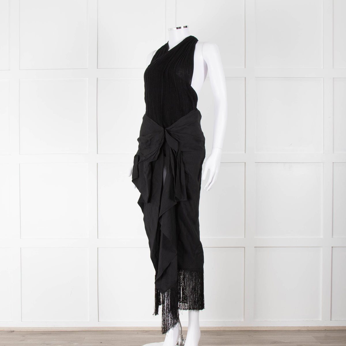 Jacquemus Black La Robe Drapeado