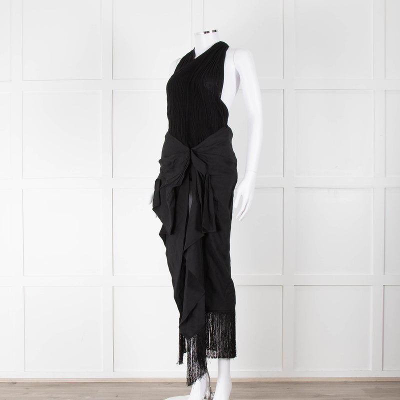 Jacquemus Black La Robe Drapeado