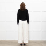 Reformation Short Black Cashmere Cable Knit Cardigan