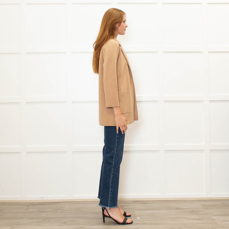 J Crew Sand Open Front Knit Blazer