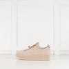 Hogan Beige Suede Platform Trainers