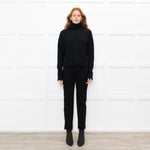 Ottod'Ame Black Wool Blend Rolled Neck Jumper