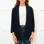J Crew Navy Open Front Knit Blazer