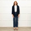 J Crew Navy Open Front Knit Blazer