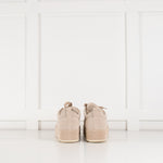 Hogan Beige Suede Platform Trainers