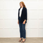 J Crew Navy Open Front Knit Blazer