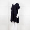 Me + Em Navy Blue Cheese Cloth Bottom Frill Dress