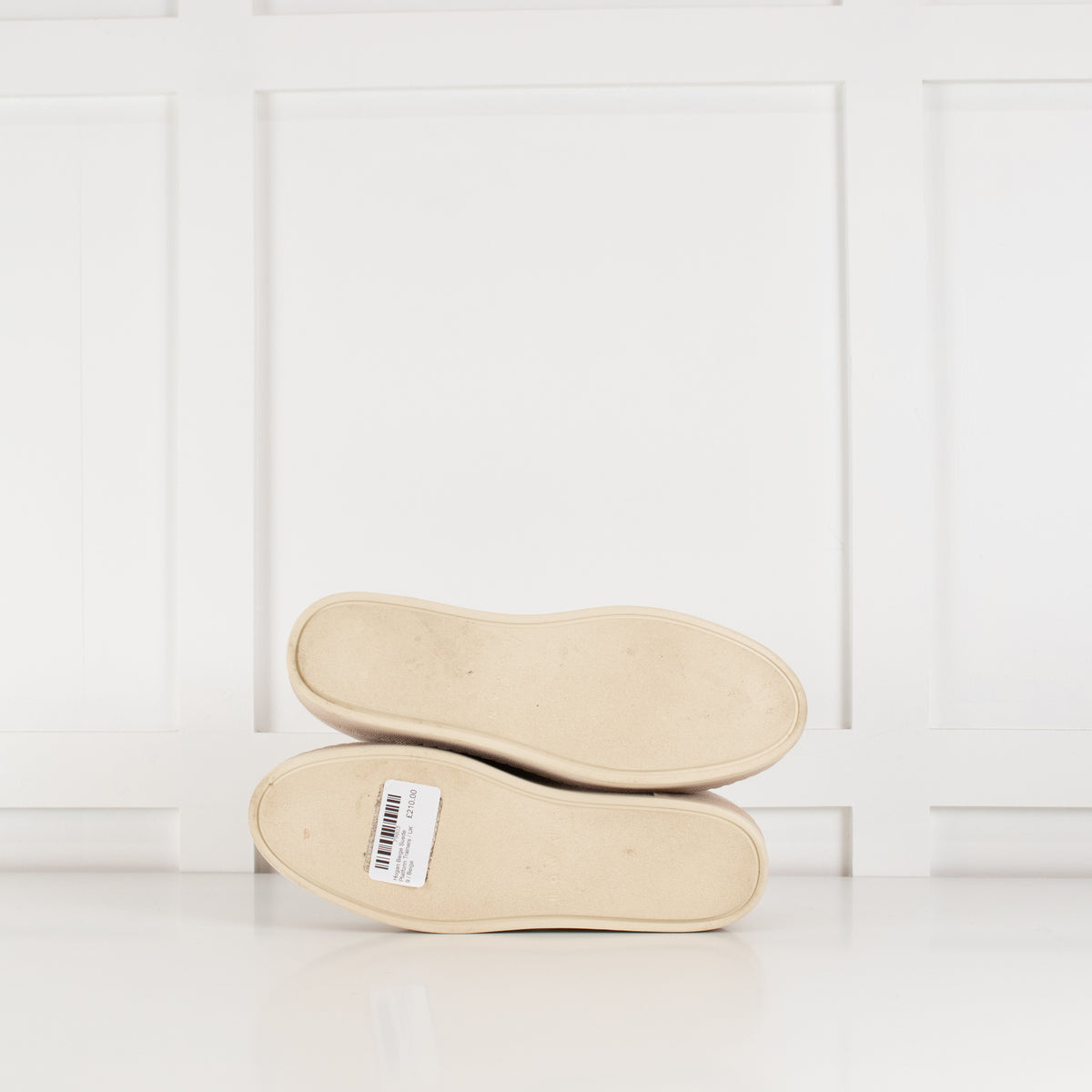 Hogan Beige Suede Platform Trainers