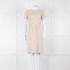 Stewart Parvin Cream White Tweed Short Sleeve Dress