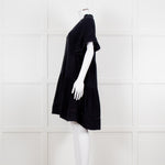 Me + Em Navy Blue Cheese Cloth Bottom Frill Dress