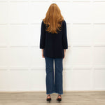 J Crew Navy Open Front Knit Blazer