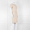 Stewart Parvin Cream White Tweed Short Sleeve Dress