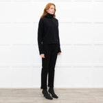 Ottod'Ame Black Wool Blend Rolled Neck Jumper