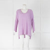 Brodie Cashmere Lilac V Neck Jumper