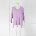 Brodie Cashmere Lilac V Neck Jumper