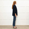 J Crew Navy Open Front Knit Blazer