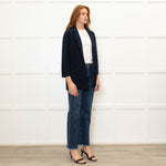J Crew Navy Open Front Knit Blazer