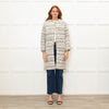 Tucker Grey Collarless Boucle Edge To Edge Coat