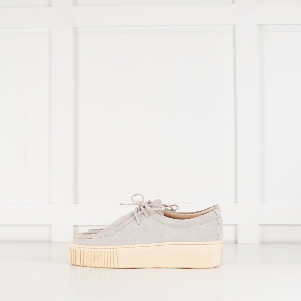 Gabriela Hearst Grey Suede Laceup Shoes