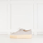 Gabriela Hearst Grey Suede Laceup Shoes