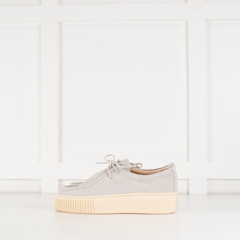 Gabriela Hearst Grey Suede Laceup Shoes