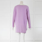 Brodie Cashmere Lilac V Neck Jumper