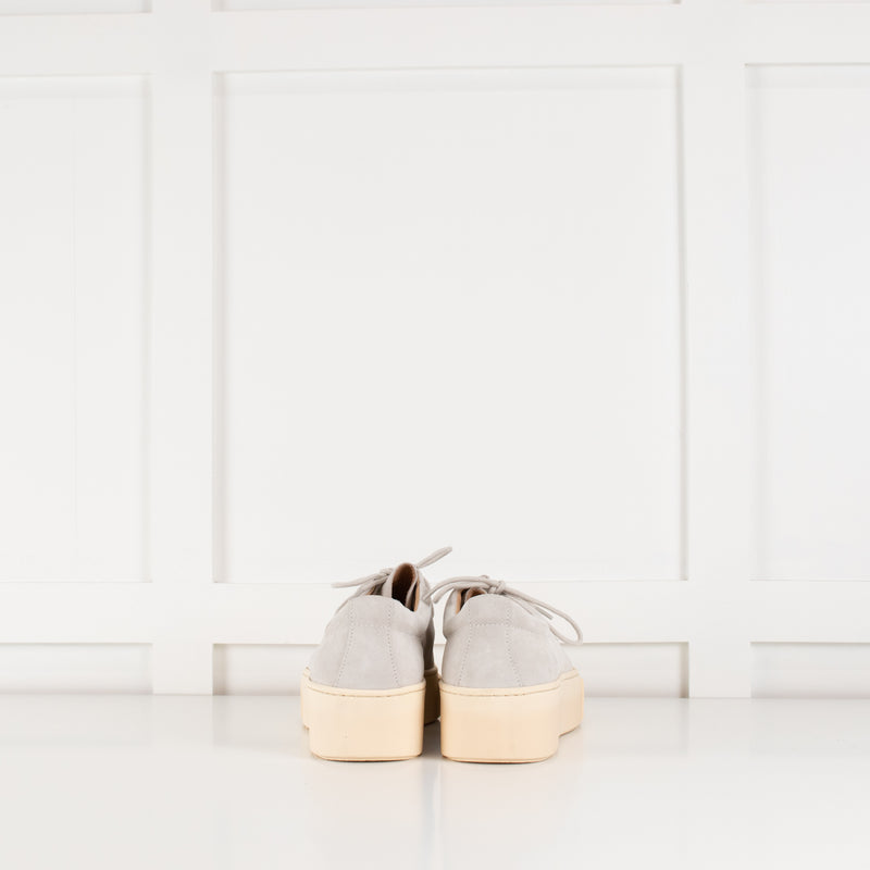 Gabriela Hearst Grey Suede Laceup Shoes