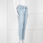 Rag & Bone Pale Wash Mid Length Skinny Jeans