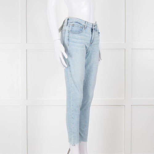 Rag & Bone Pale Wash Mid Length Skinny Jeans