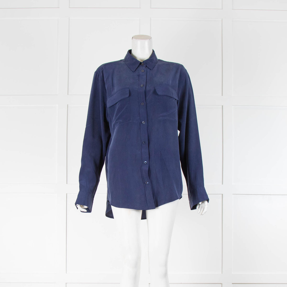 Equipment Blue Signature Silk Shirt