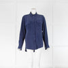 Equipment Blue Signature Silk Shirt
