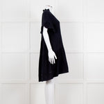 Me + Em Navy Blue Cheese Cloth Bottom Frill Dress
