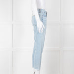 Rag & Bone Pale Wash Mid Length Skinny Jeans