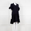 Me + Em Navy Blue Cheese Cloth Bottom Frill Dress