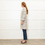 Tucker Grey Collarless Boucle Edge To Edge Coat