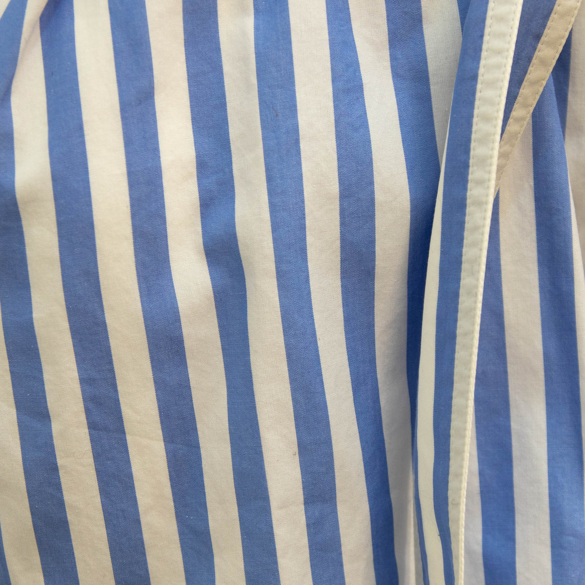 Celine Blue and White Stripe Wrap Around Shirt