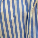 Celine Blue and White Stripe Wrap Around Shirt