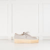 Gabriela Hearst Grey Suede Laceup Shoes