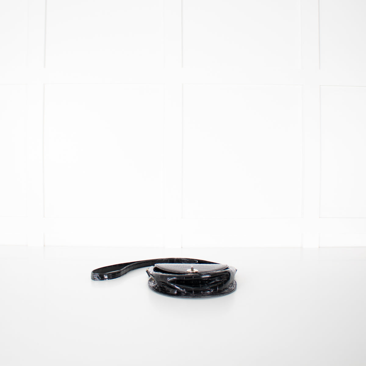 Gucci Black Croc Vintage Flap Bag