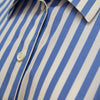 Celine Blue and White Stripe Wrap Around Shirt