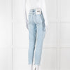 Rag & Bone Pale Wash Mid Length Skinny Jeans