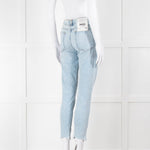 Rag & Bone Pale Wash Mid Length Skinny Jeans