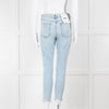Rag & Bone Pale Wash Mid Length Skinny Jeans