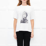 Anine Bing White Grey Brigette Bardot T Shirt